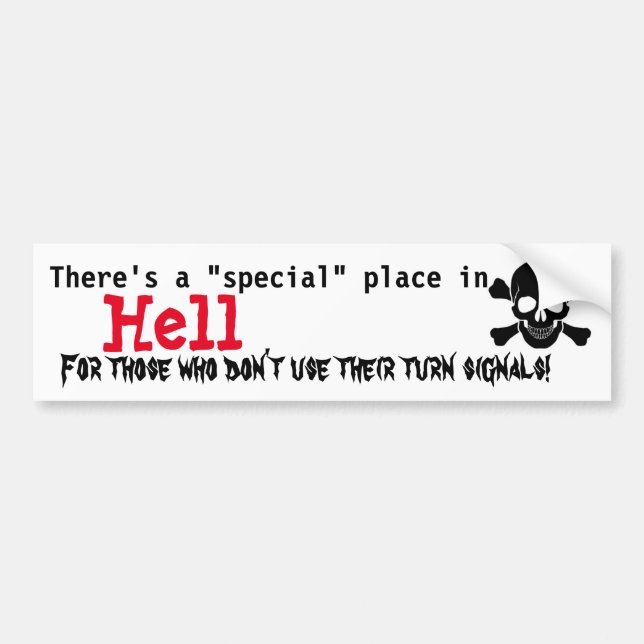 Use Turn Signals Bumper Sticker (Front)