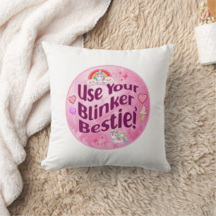 Use Your Blinker, Bestie! BFF Best Friends Heart Cushion
