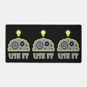 Use your brain desk mat
