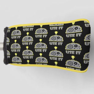 Use your brain  golf head cover