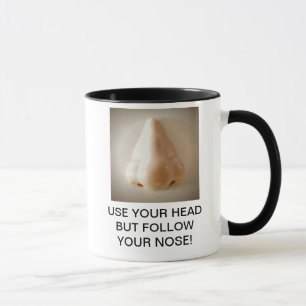 USE YOUR HEAD BUT FOLLOW YOUR NOSE! MUG
