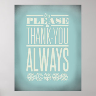 Use Your Manners Poster