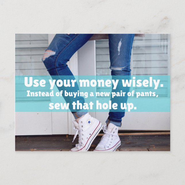 Use your money wisely Postcard (Front)