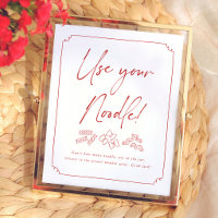 Use Your Noodle Italian Bridal Guess How Many Sign