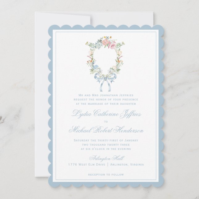 Use-Your-Own Monogram Wedding Invitation (Front)