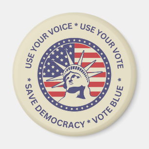 Use Your Vote Patriotic Liberty Badge  Magnet