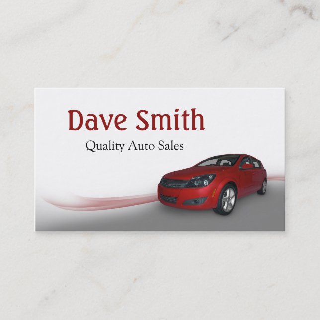 Used Car Dealer and Service Business Card (Front)