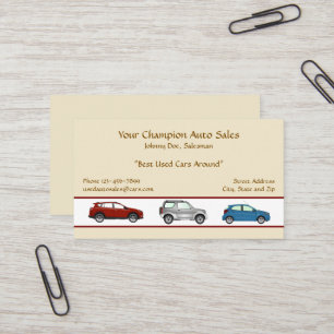 Used Car Dealer Business Card