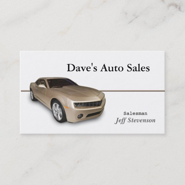 Used Car Dealer Business Card (Front)