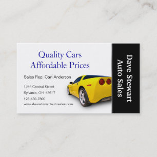 Used Car Dealer Business Card
