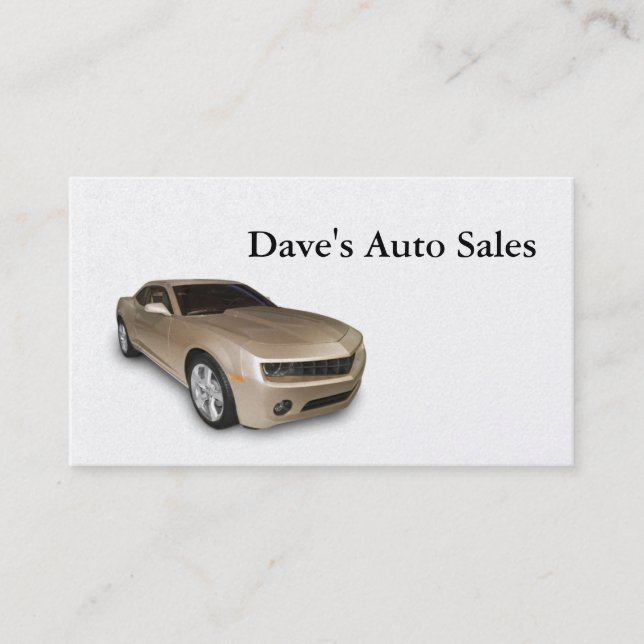 Used Car Dealer Business Card (Front)