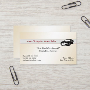 Used Car Dealer Business Card