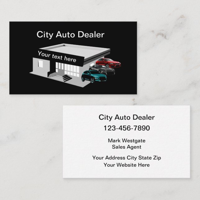 Used Car Dealer Business Card Template (Front/Back)