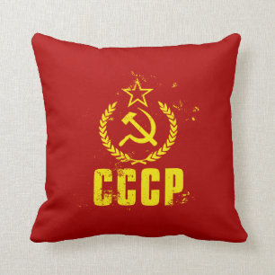 Used Communist CCCP Flag Pillows