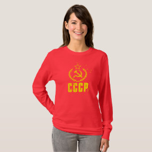 Used Communist CCCP Flag Women's Shirt