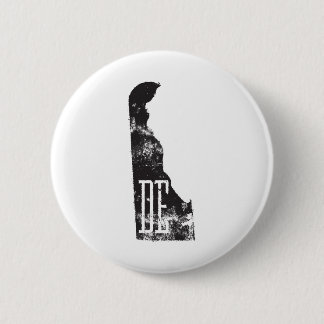 Used Delawar State Map DE Abbreviation 6 Cm Round Badge