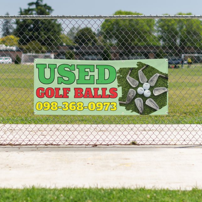 Used Golf Balls Custom Banner (Insitu)