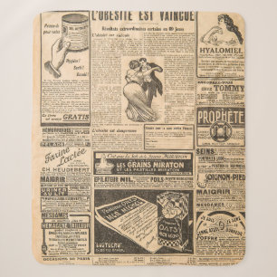 Used paper background. Old newspaper pages with vi Sherpa Blanket