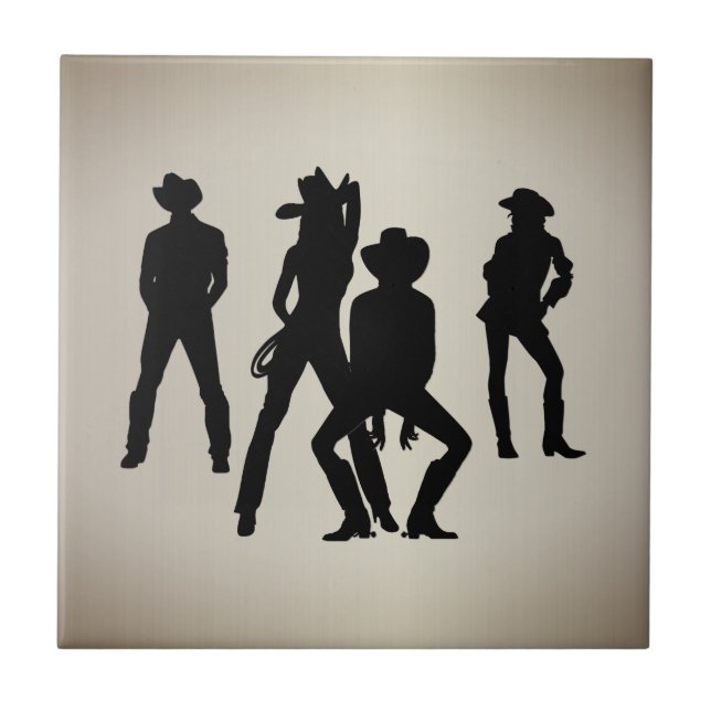 Used to Be a Line Dance Western Ceramic Tile (Front)