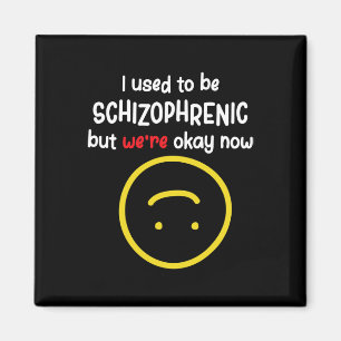 Used To Be Schizophrenic But We're Okay Now Schizo Magnet