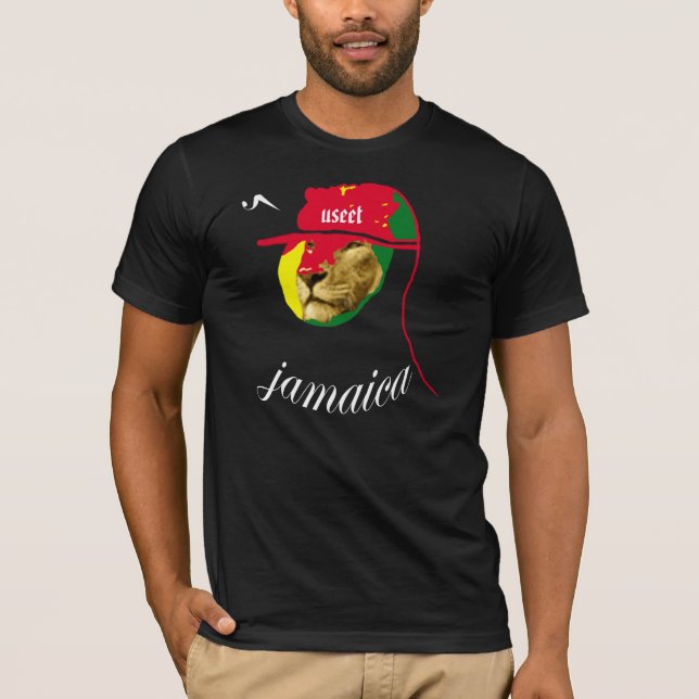 Useet Jamaica Lionhead Black T-shirt (Front)
