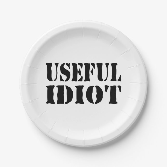 USEFUL IDIOT PAPER PLATE (Front)