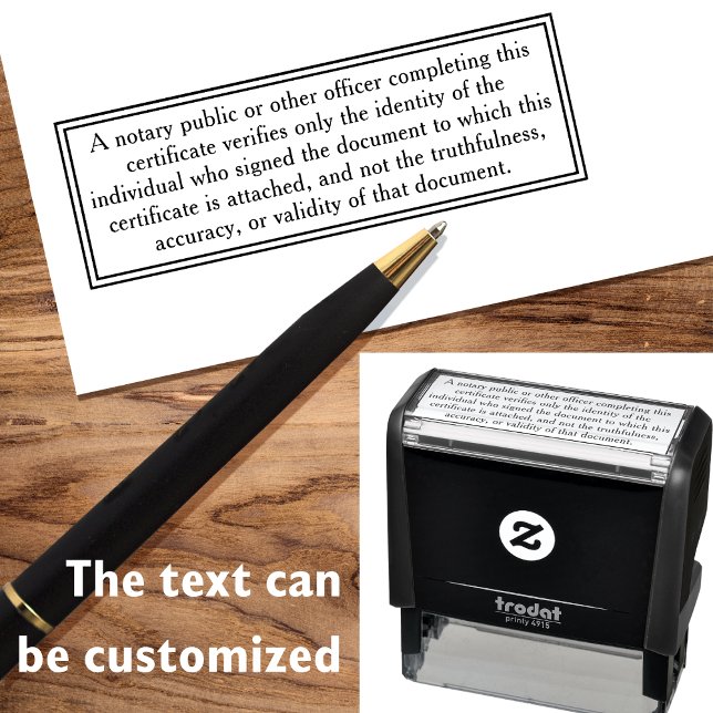 Useful Notary Public Disclaimer Custom Information Self-inking Stamp (Creator Uploaded)