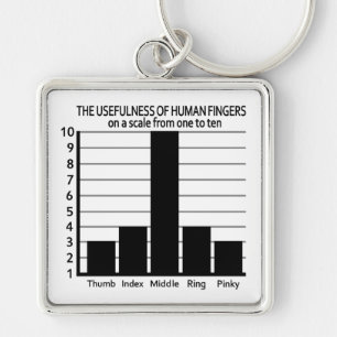 Usefulness of Fingers large premium key chain