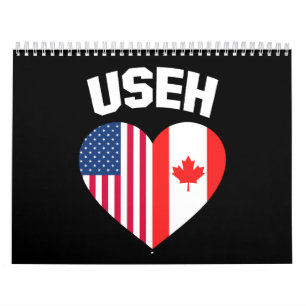 USEH America Canada Flag Funny American Canadian Calendar