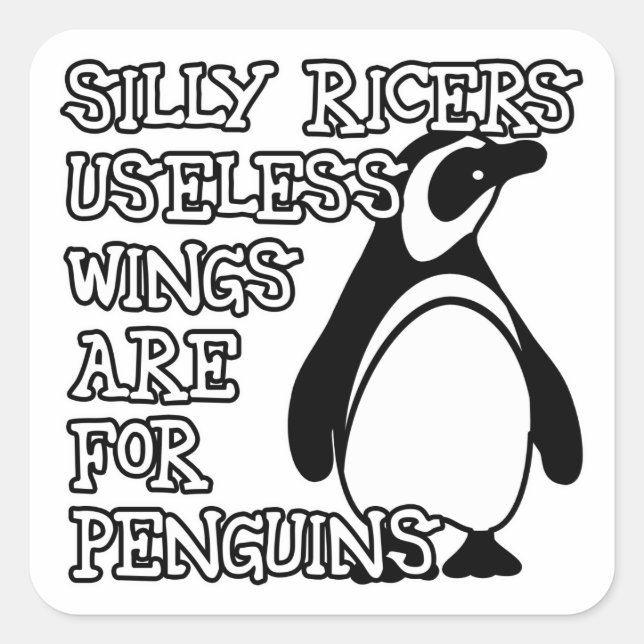 Useless Wings Square Sticker (Front)