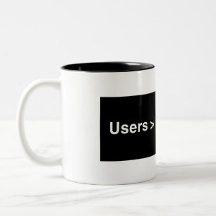 User Experienc (UX) Breadcrumb Ringer Mug - Black