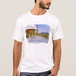 USFS Schnauss Cabin rental in Winter ovelooking T-Shirt