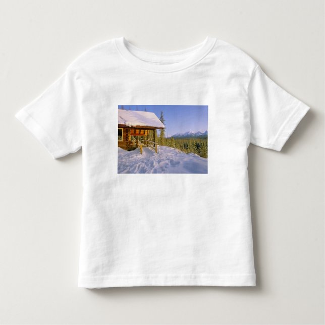 USFS Schnauss Cabin rental in Winter ovelooking Toddler T-Shirt (Front)