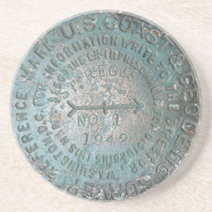 USGS Benchmark, St. Regis Mountain Geodetic Survey Coaster