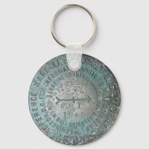 USGS Benchmark, St. Regis Mountain Geodetic Survey Key Ring