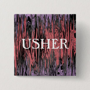 USHER 15 CM SQUARE BADGE