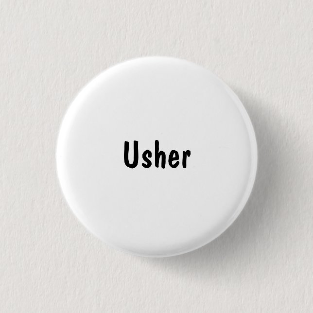 Usher 3 Cm Round Badge (Front)