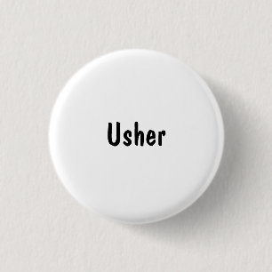 Usher 3 Cm Round Badge