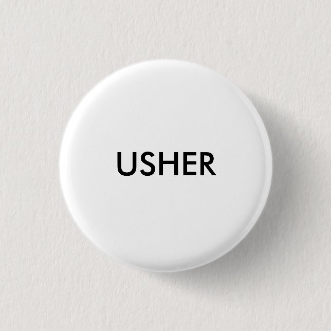 USHER 3 CM ROUND BADGE (Front)