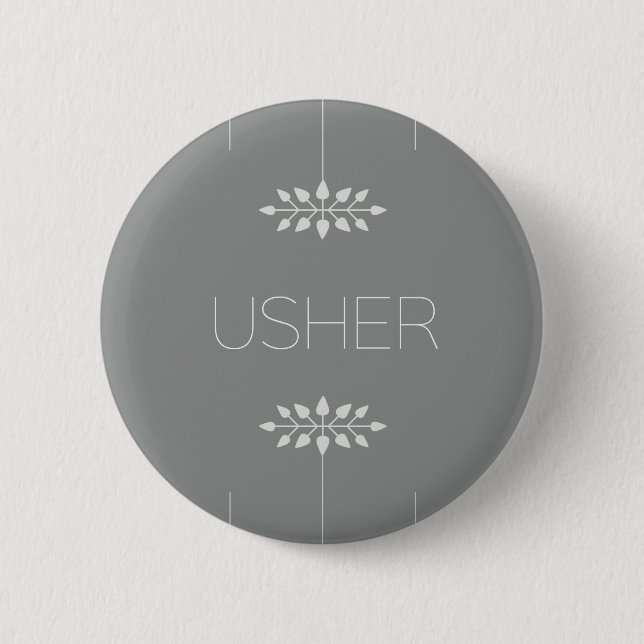 Usher 6 Cm Round Badge (Front)