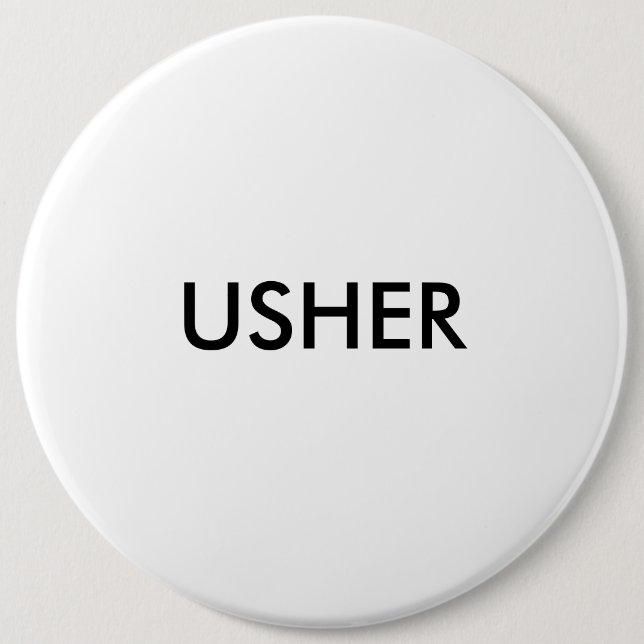 USHER 6 CM ROUND BADGE (Front)
