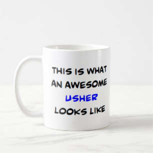 usher, awesome coffee mug
