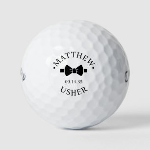 Usher Black Bow Tie Golf Balls