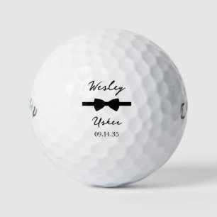 Usher Black Bow Tie Golf Balls