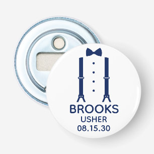 Usher Blue Bow Tie Bottle Opener