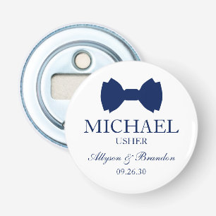Usher Blue Bow Tie Bottle Opener