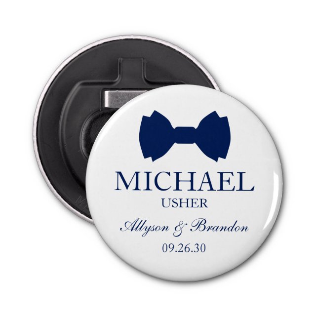 Usher Blue Bow Tie Bottle Opener (Front)