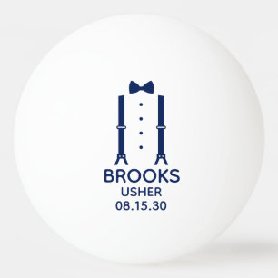 Usher Blue Bow Tie Ping Pong Ball