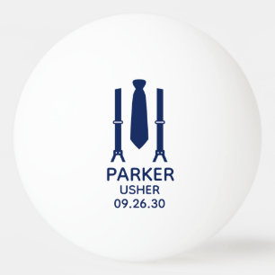 Usher Blue Tie Ping Pong Ball