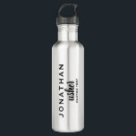 Usher Custom Wedding Favour Modern Monogram 710 Ml Water Bottle<br><div class="desc">Your ushers will love this custom wedding thank you gift/favour with a modern script font in black. Add his name or monogram and another line of text (date, wedding location, etc.) Perfect as a thank you gift and/or wedding keepsake - trendy and stylish, yet simple and classic - coordinates with...</div>
